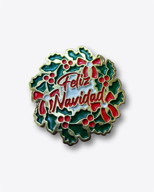 Pin - Feliz Navidad Dorado