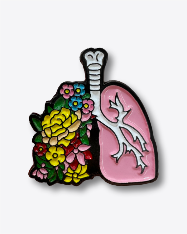 Pin - Pulmones con Flores